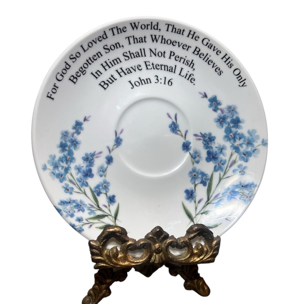 Kent Pottery John 3:16 Plate Decor